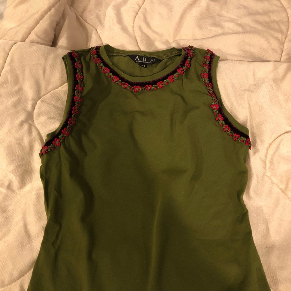 ABS By Allen Schwartz size M (runs S) Olive Tank
